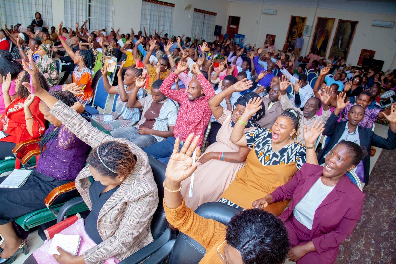 congregation in worship